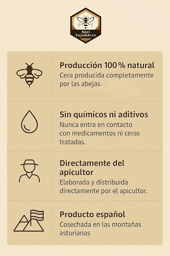 Cera de Abeja Amarilla Natural para Cosmética | De Liñares