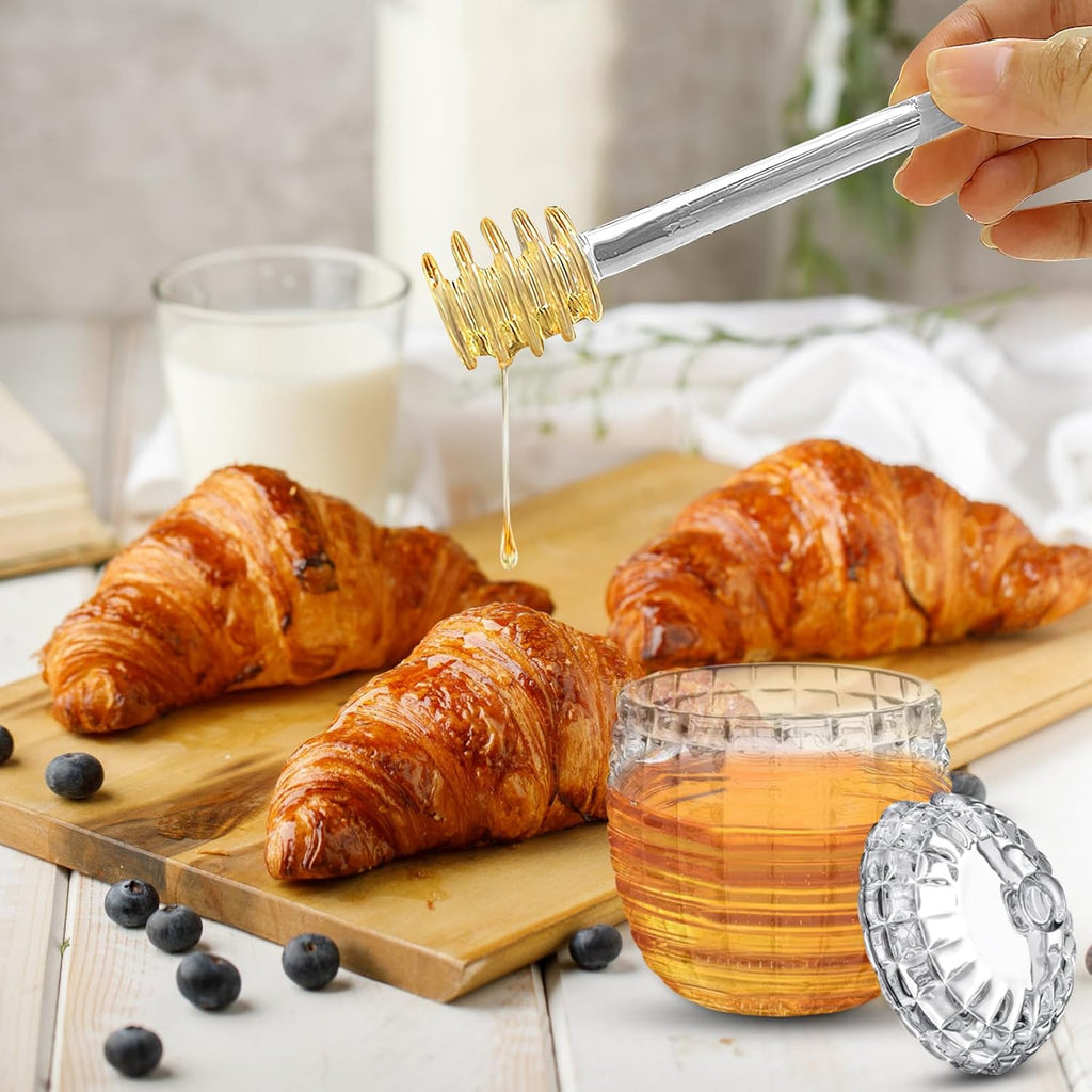 Dispensador de Miel de Cristal 240 ml con Cuchara | De Liñares