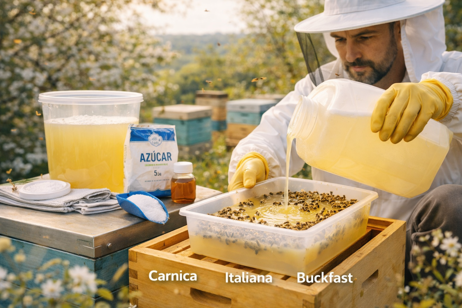 Elaboración de Alimento para Colmenas | De Liñares