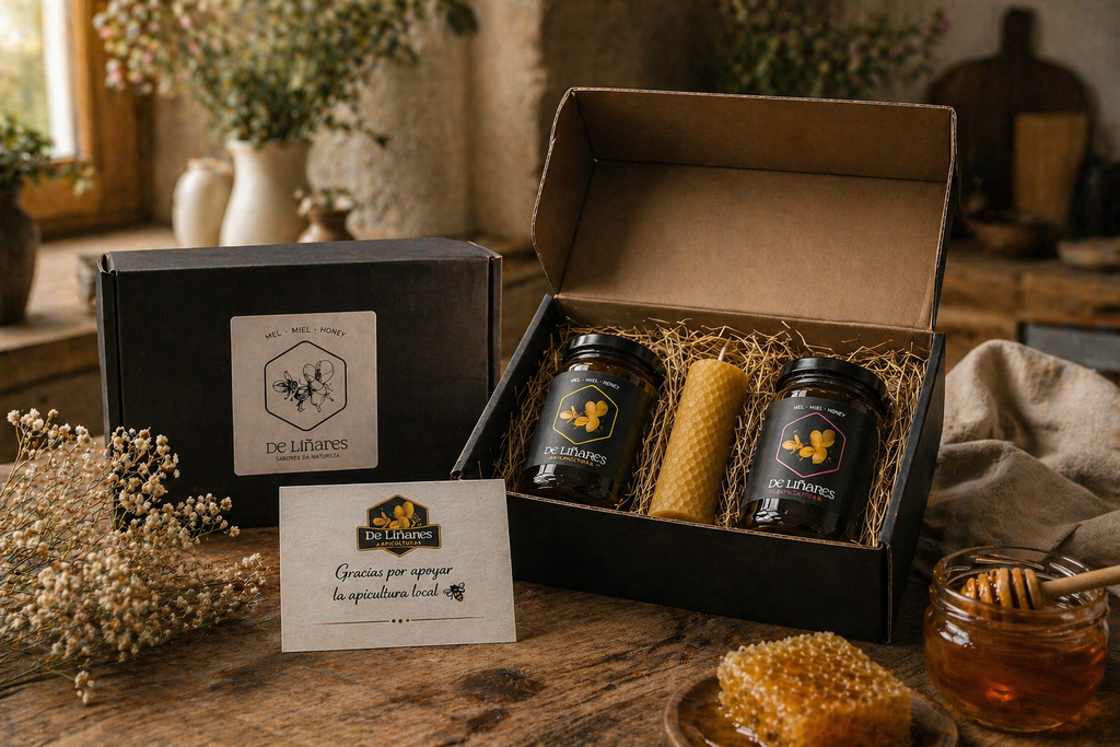 Pack Momento Dulce | Miel Artesanal y Vela Natural | Mel De Liñares
