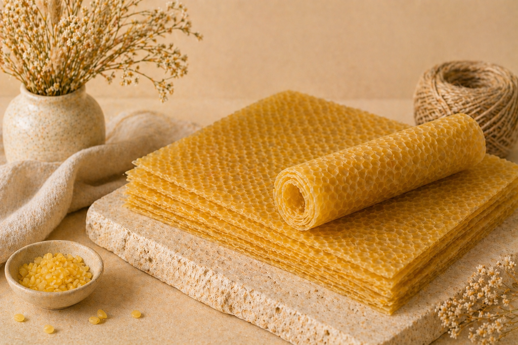 Láminas de Cera de Abeja Natural Amarilla | De Liñares