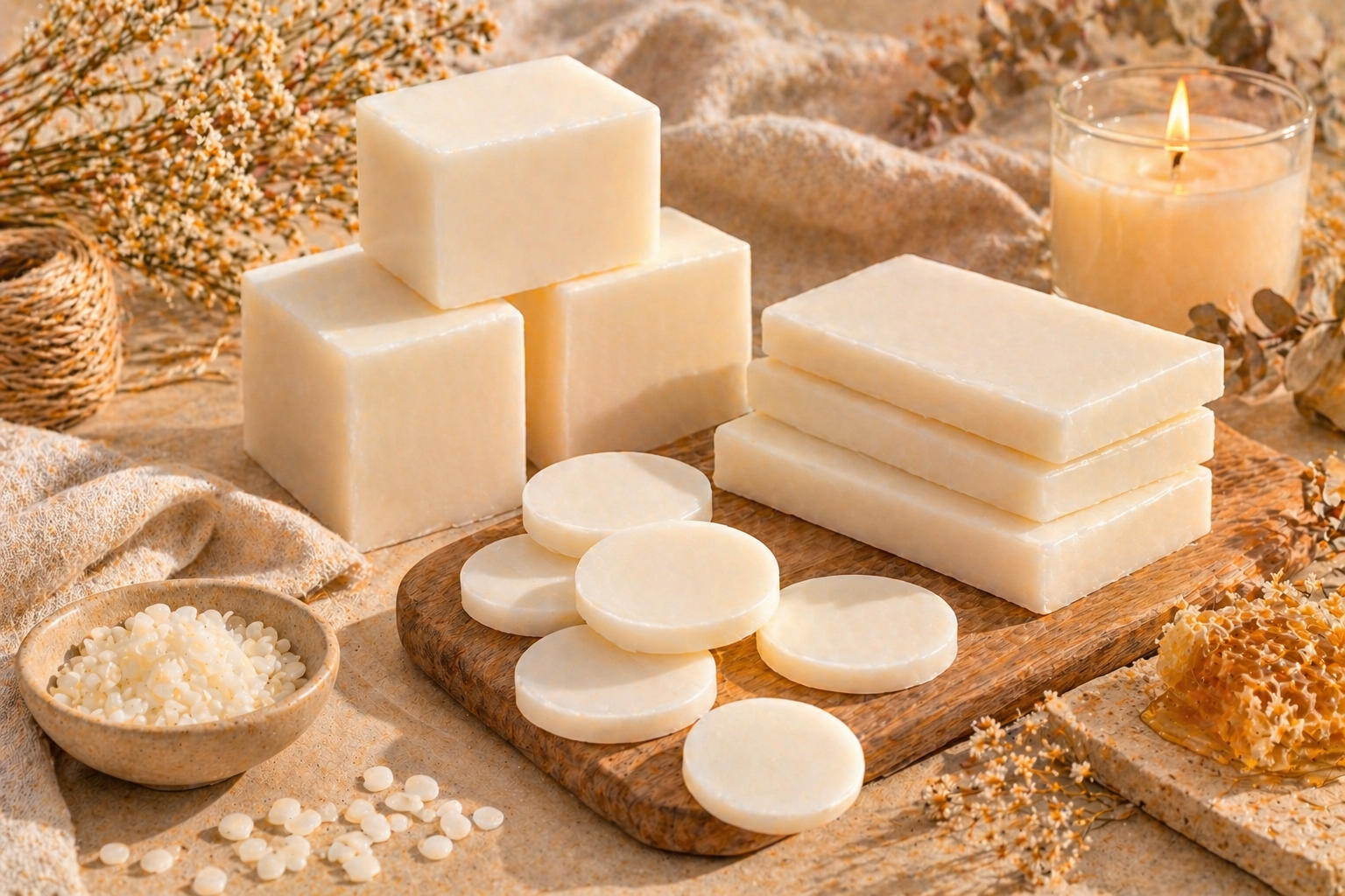 Cera de Abeja Blanca Natural para Velas | De Liñares
