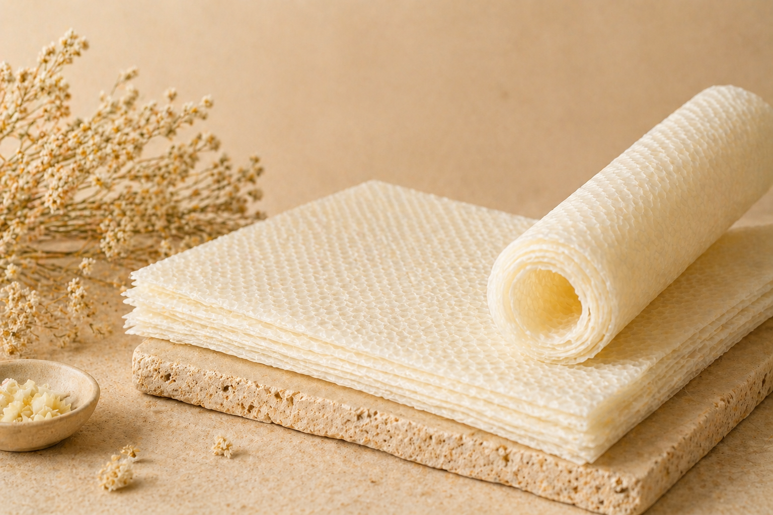 Láminas de Cera de Abeja Blanca Refinada | De Liñares