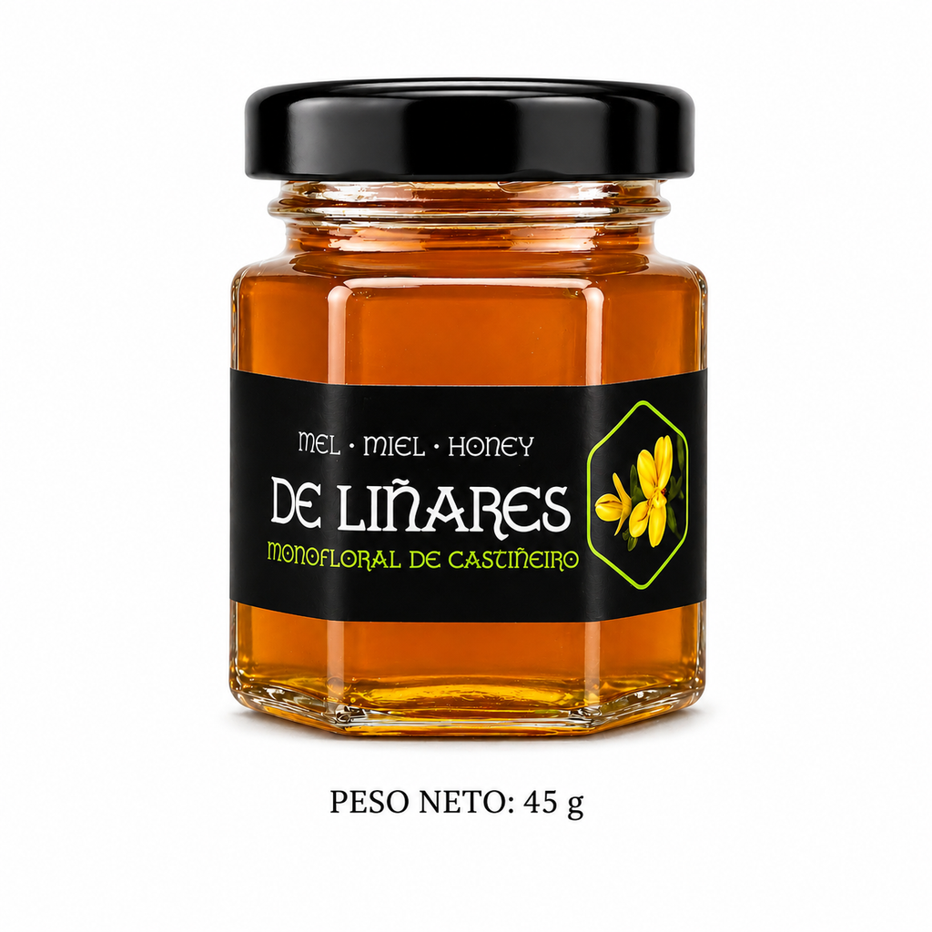 Pack Degustación 4 Mieles en Tarros Hexagonales | Mel De Liñares