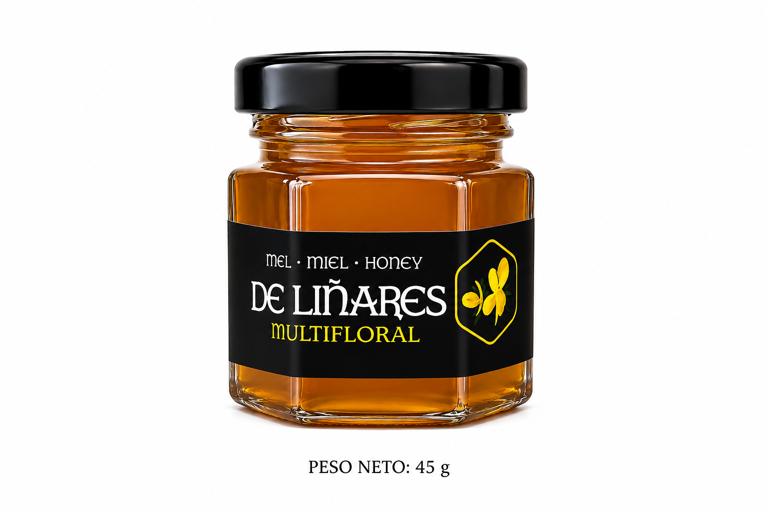 Pack Degustación 4 Mieles en Tarros Hexagonales | Mel De Liñares