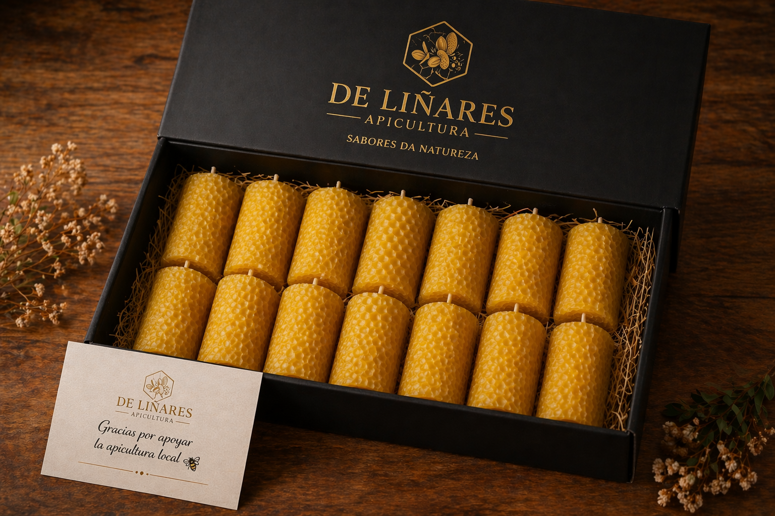 Pack Regalo Velas Naturales en Caja Premium | Mel De Liñares