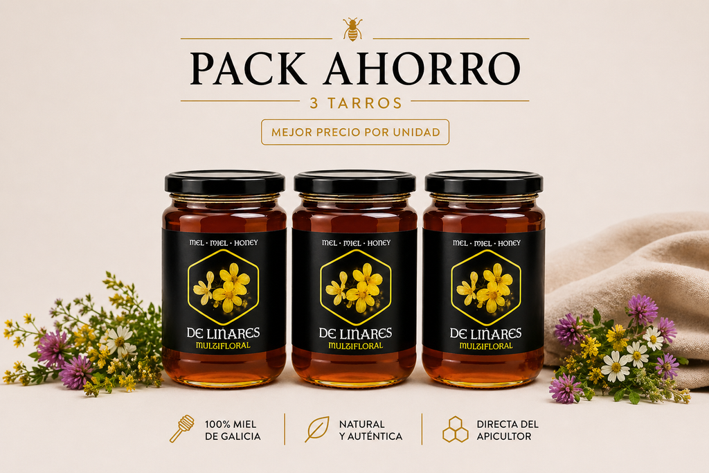 Pack Ahorro Miel Multifloral x3 | Mel De Liñares