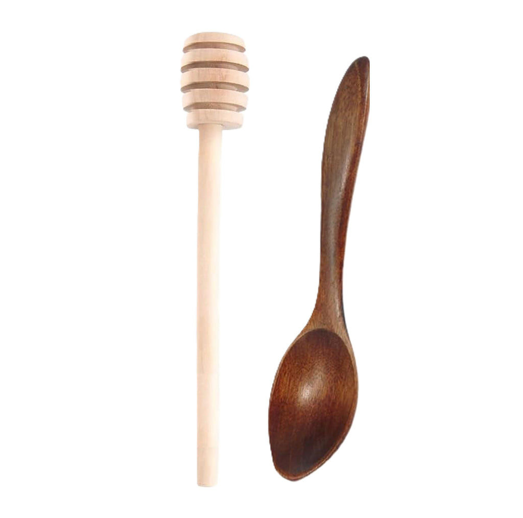 Set Agitador y Cuchara de Miel de Madera | De Liñares