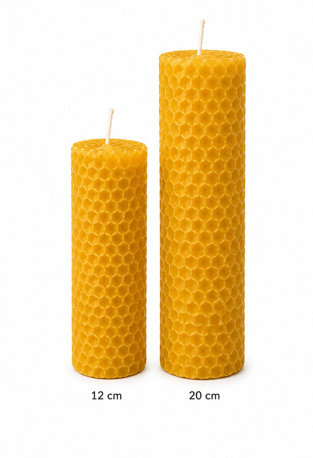 Vela de Cera de Abeja Natural Diseño Panal | Mel De Liñares