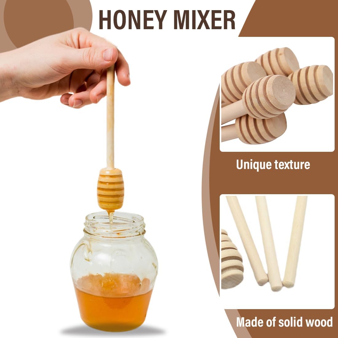 Set Agitador y Cuchara de Miel de Madera | De Liñares