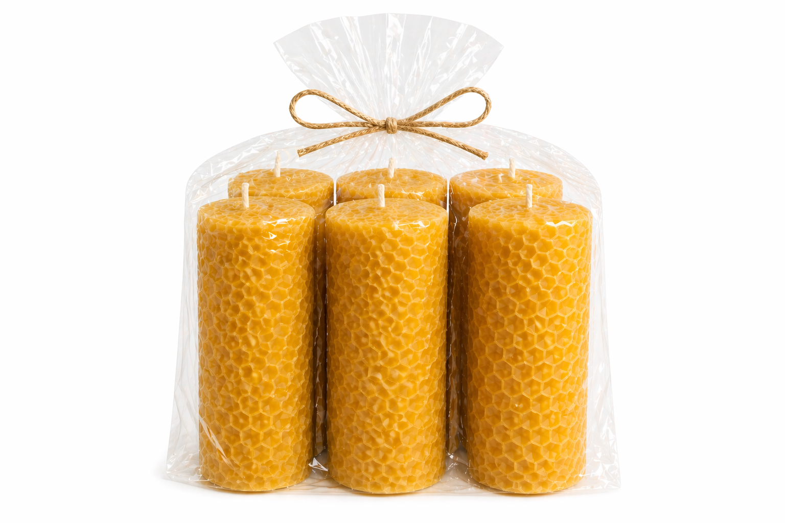 Vela de Cera de Abeja Natural Diseño Panal | Mel De Liñares